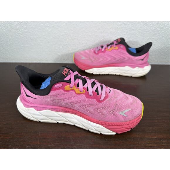 HOKA ONE ONE Arahi 6 1123195-SYBC Road Running Shoes Pink Black Women’s 7 B - Picture 8 of 11